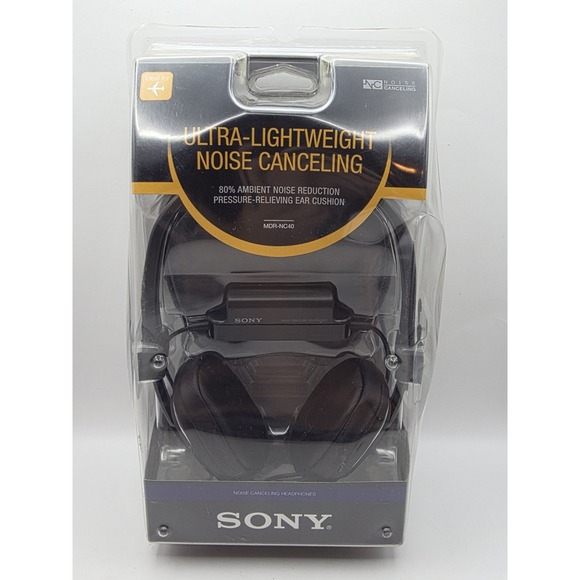 Sony MDR-NC40 On Ear Noise Cancelling Headphones - Brand New Sealed In Box